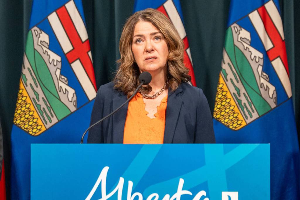 Premier Danielle Smith issued a statement following the release of Judge Raymond E. Wyant’s report on Alberta Health Service’s procurement of children’s pain medication and chartered surgical facility contracts. (Photo via Government of Alberta Flickr)
