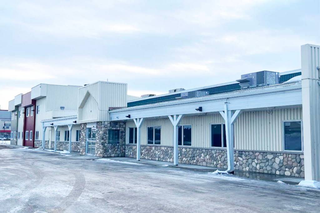 This former Peavey Mart head offices and distribution centre could become a social service agency campus under a Red Deer Homeless Foundation initiative. (Photo by Paul Cowley/Advocate staff)